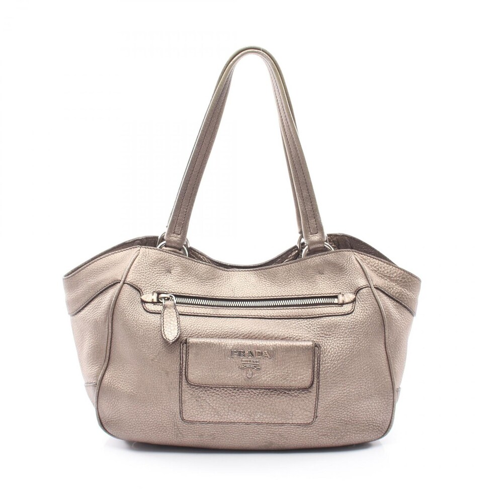 Prada Vit.Daino Tote Bag Leather Brown #272222P43B